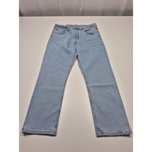 Levis 501 Original Cropped Jeans Womens 31x26 Light Wash High Rise Button Fly